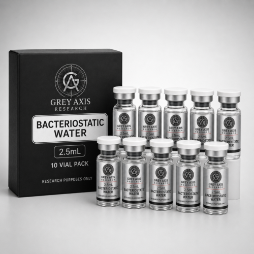 Agua bacteriostática de 2.5 mL, paquete de 10 viales